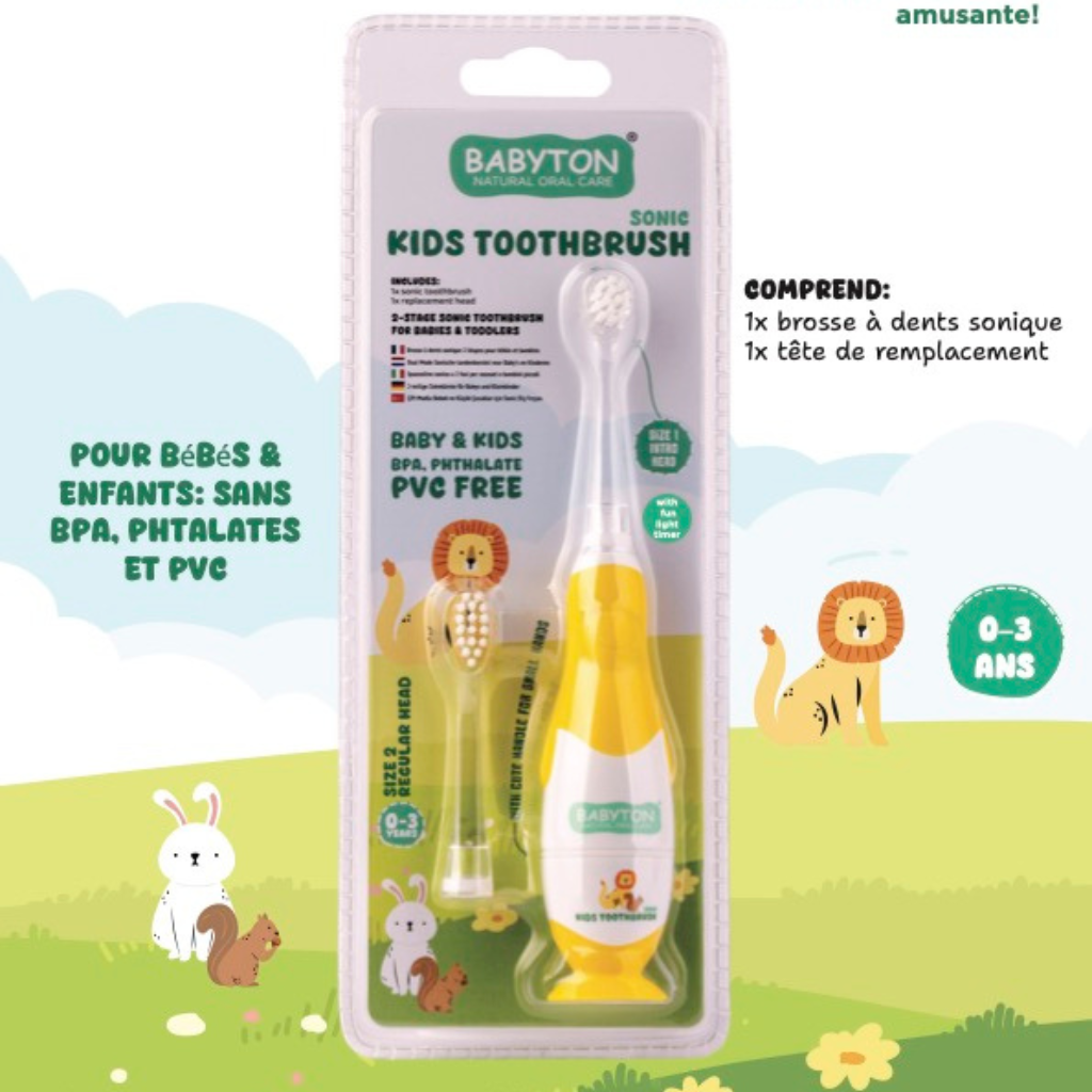 Babyton Sonic Electrische Tandenborstel met Vervangbare Opzetborstel