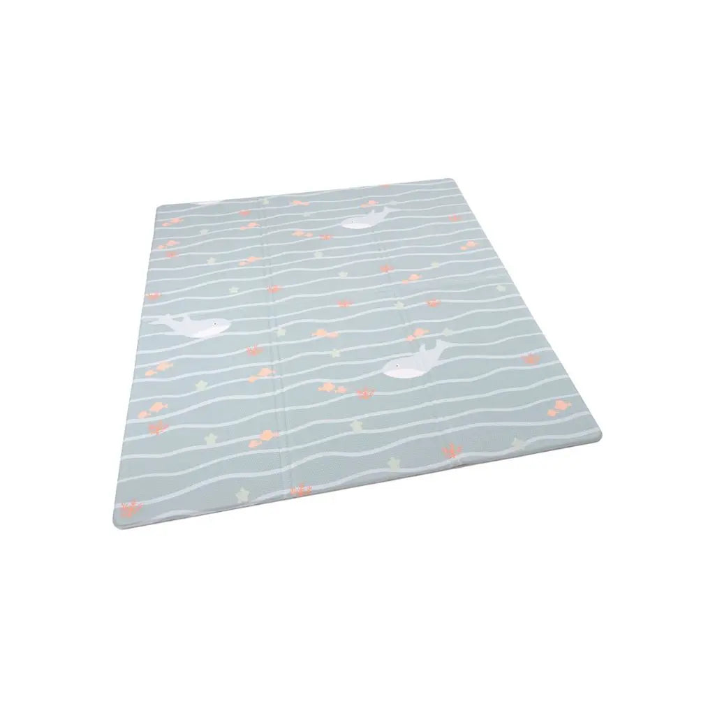 Little Gem Tapis de jeu pliable All About Dots /  Underwater world - 140 x 140 cm
