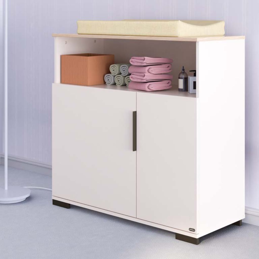 Yuny 2-delige babykamer (bed L 120 x B 60 cm+ commode) Suzie