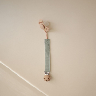 Mushie Fopspeenhouder Olive/Shifting Sand Multi - 2 stuks