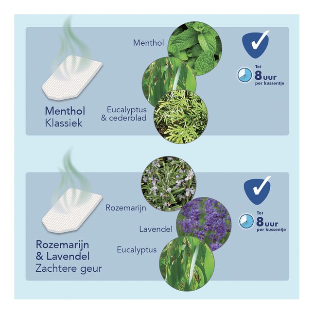 Vicks Tablette de parfum VapoPads Romarin & Lavande - 7 pièces