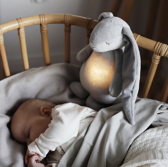 Moonie Knuffel met licht en geluid The Humming Friend Silver
