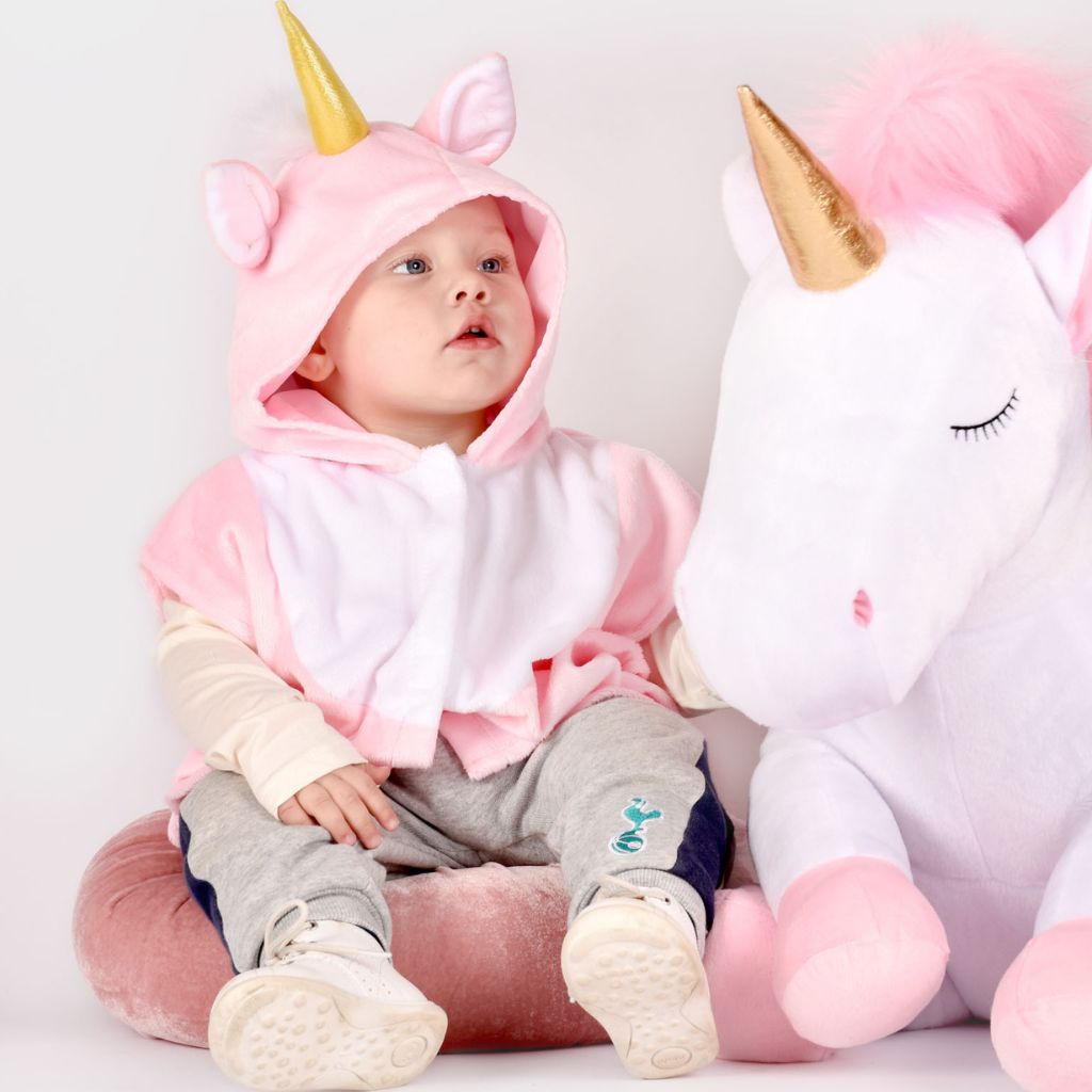 Den Goda Fen Mini Cape Licorne Rose taille 86-110 - 1-4 ans