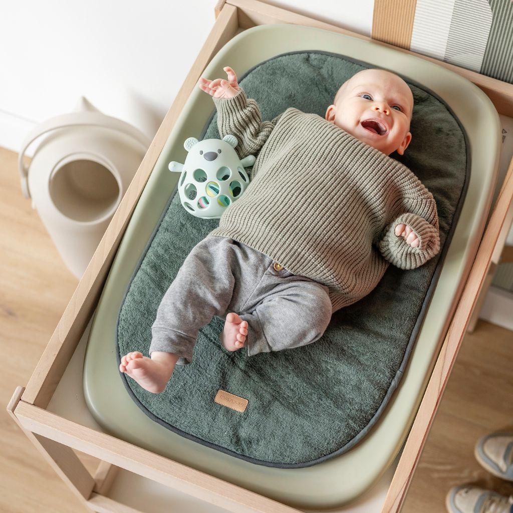 Nattou Matelas à langer Softy vert + coussin réducteur vert