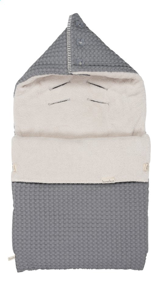 Koeka Voetenzak voor draagbare autostoel Oslo Steel Grey/Pebble