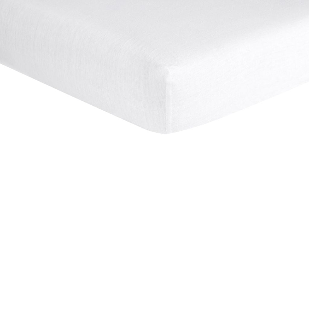Drap-housse Dreambee pour berceau Essentials en jersey blanc l 50 x L 90 cm