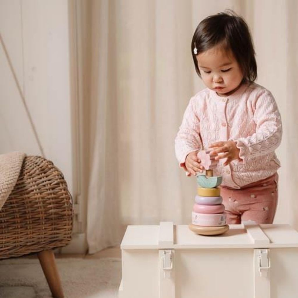 Little Dutch Tour d'empilage en bois Fairy Garden Fleur