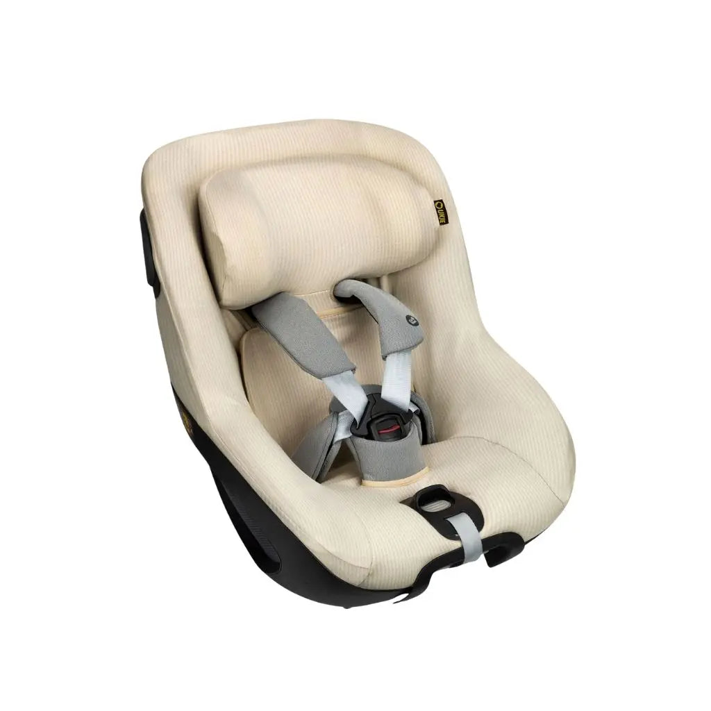 Ukje Housse de siège-auto pour Maxi-Cosi Pearl 360 Groupe 0/1 en tissu gaufré beige