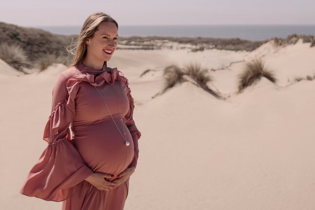 Collier Fine rose/argenté