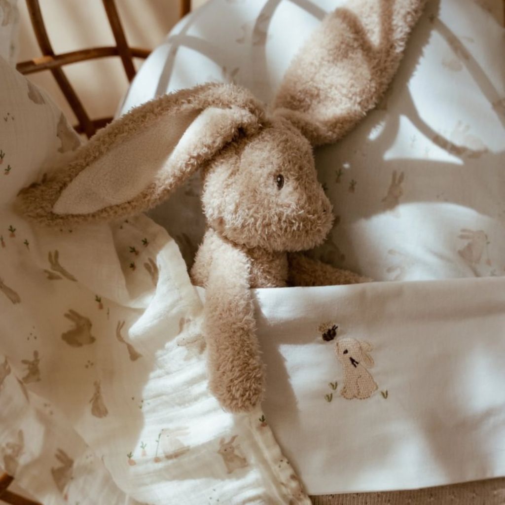 Little Dutch Ledikantlaken Newborn Naturals Baby Bunny wit