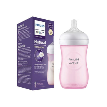 Philips AVENT Biberon Natural Response rose 260 ml - 3 pièces