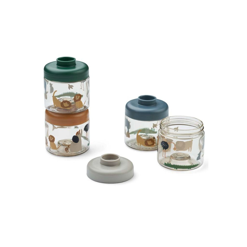 Liewood Snackdoosje Dominique Safari Sandy - 4 stuks