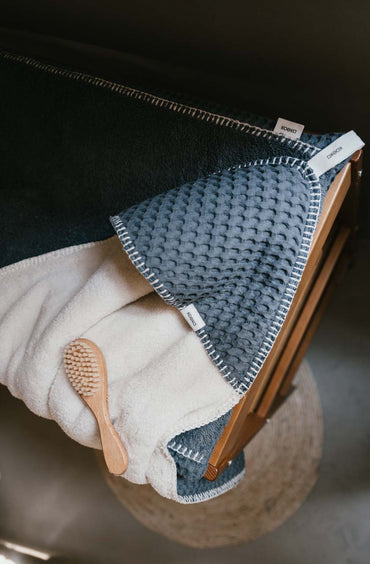 Koeka Cape de bain Oslo Bluestone Lg 100 x L 100 cm