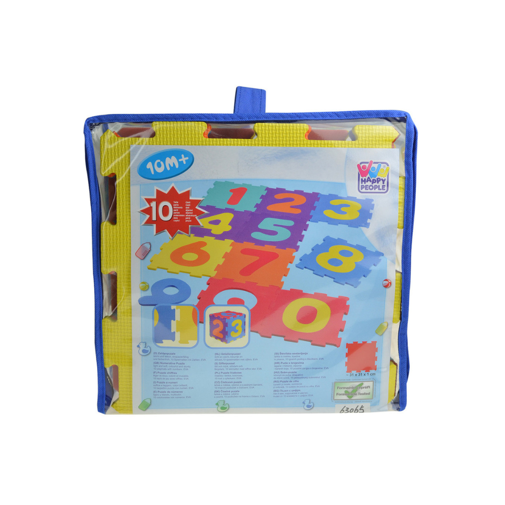 Puzzeltegels Numbers 0-9 EVA puzzle 31 x 31 cm - 10 stuks