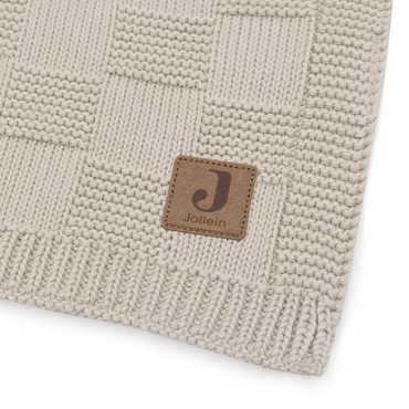Jollein Couverture pour berceau Box Knit Warm Sand 100 x 150 cm