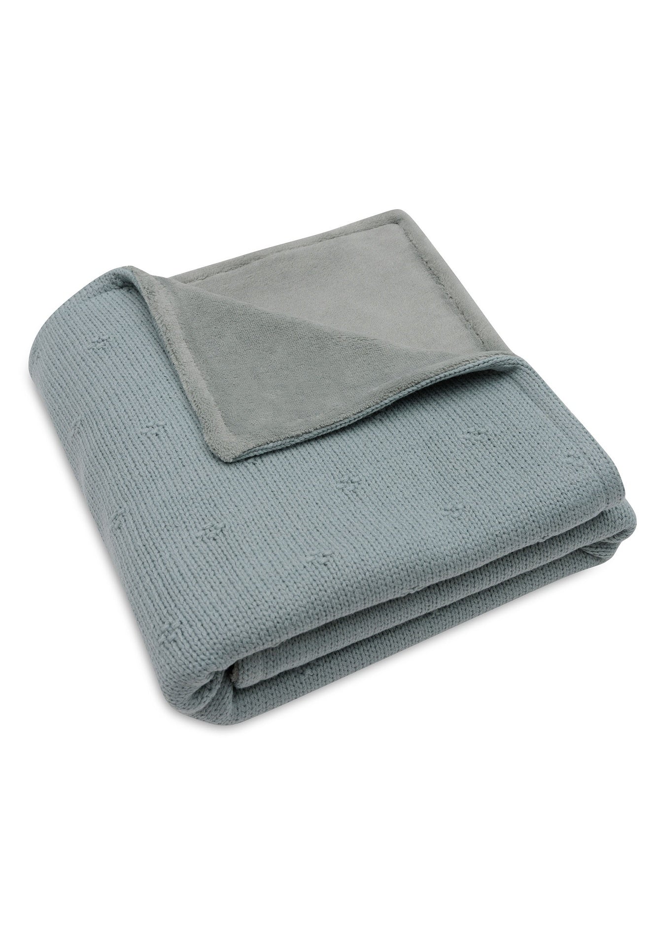 Jollein Couverture en polaire pour berceau ou parc Cosy Knit Sea Green coton Lg 100 x L 75 cm