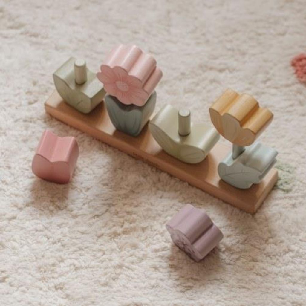 Little Dutch Blocs en bois à empiler Fairy Garden Fleurs