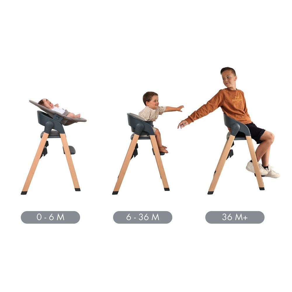 Bo Jungle Eetstoel evolutief Grow With Me Pure White