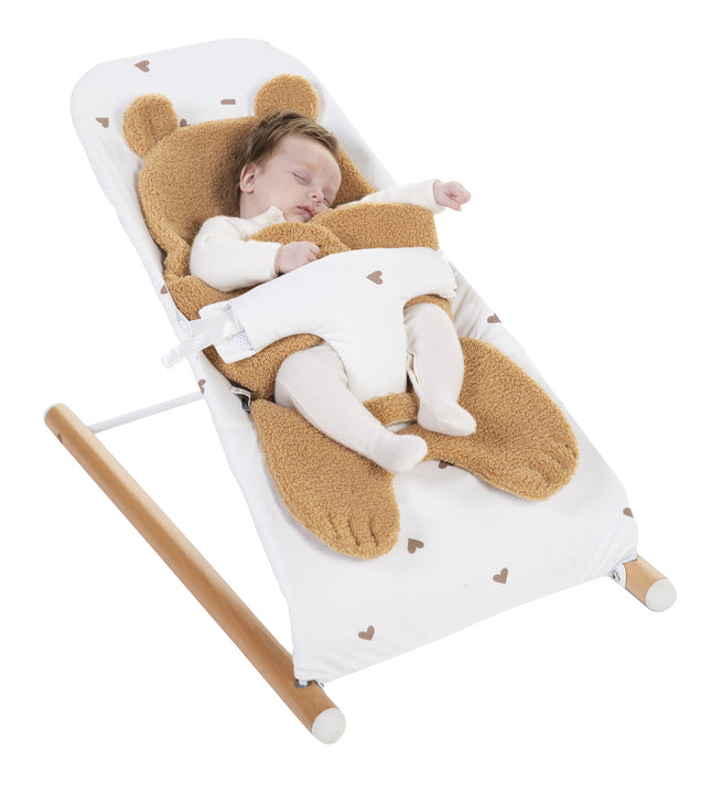 Childhome Coussin réducteur pour chaise haute Evolu 2 Teddy blanc/beige