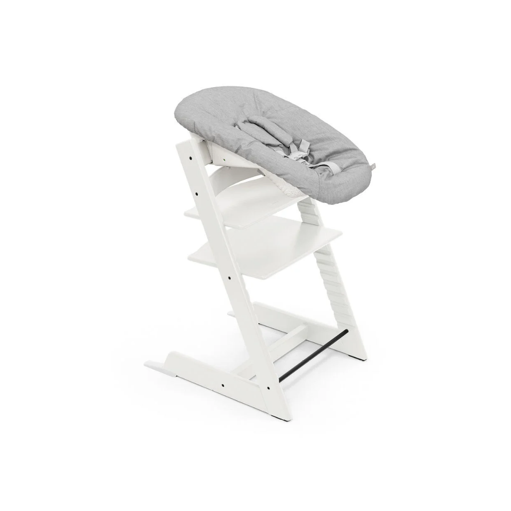 Stokke® Chaise haute Tripp Trapp® - coussin Newborn Set - arceau Baby Set blanc