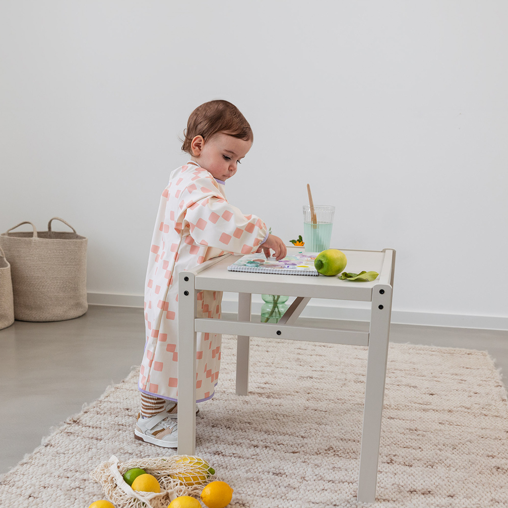 Lässig Bavoir à longues manches Happy Fruits Peach