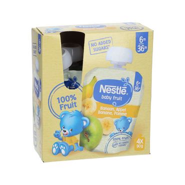 Nestle Compote BABY FRUIT Appel Banaan 90g - 4 stuks