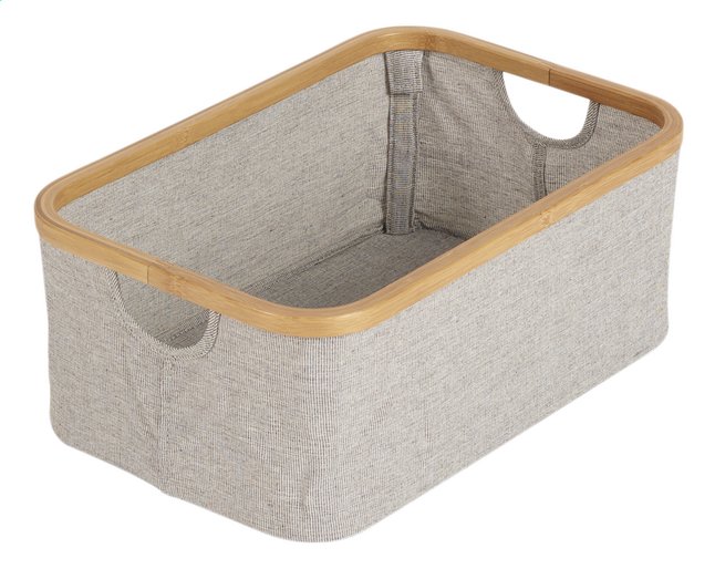 Quax Opbergmand katoen/bamboe grijs D 30 x B 45 x H 18 cm