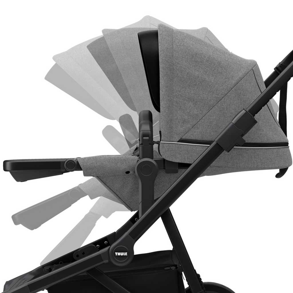 Thule Poussette Sleek Grey melange on black