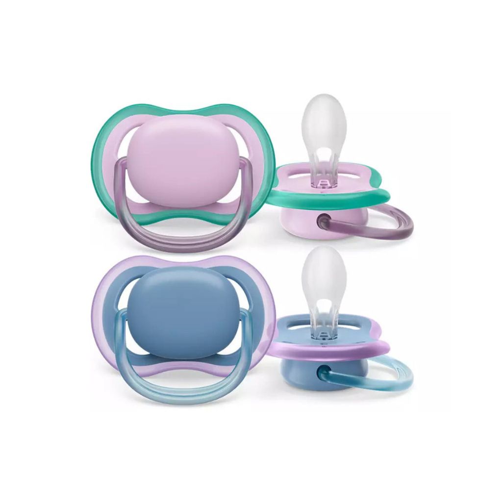 Philips AVENT Fopspeen + 6 maanden Ultra Air lila, blauw - 2 stuks