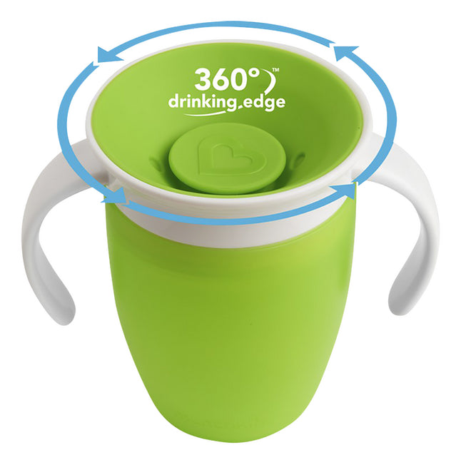 Munchkin Gobelet d'apprentissage Miracle 360°  207 ml vert