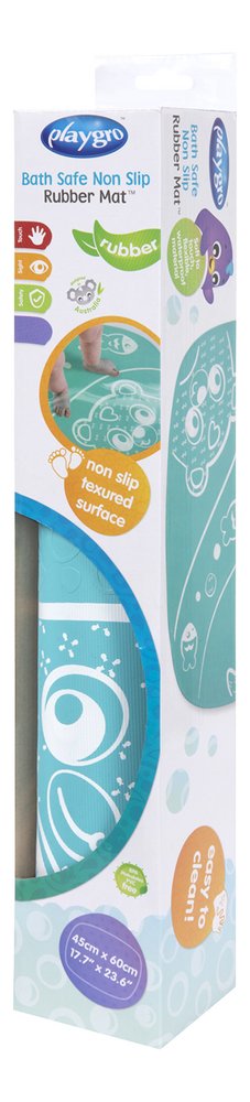 Playgro Tapis de bain antidérapant caoutchouc turquoise