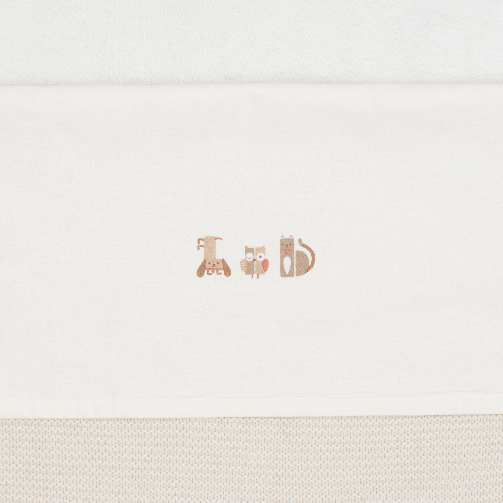 Jollein Drap pour berceau Animal Friends 75 x 100 cm