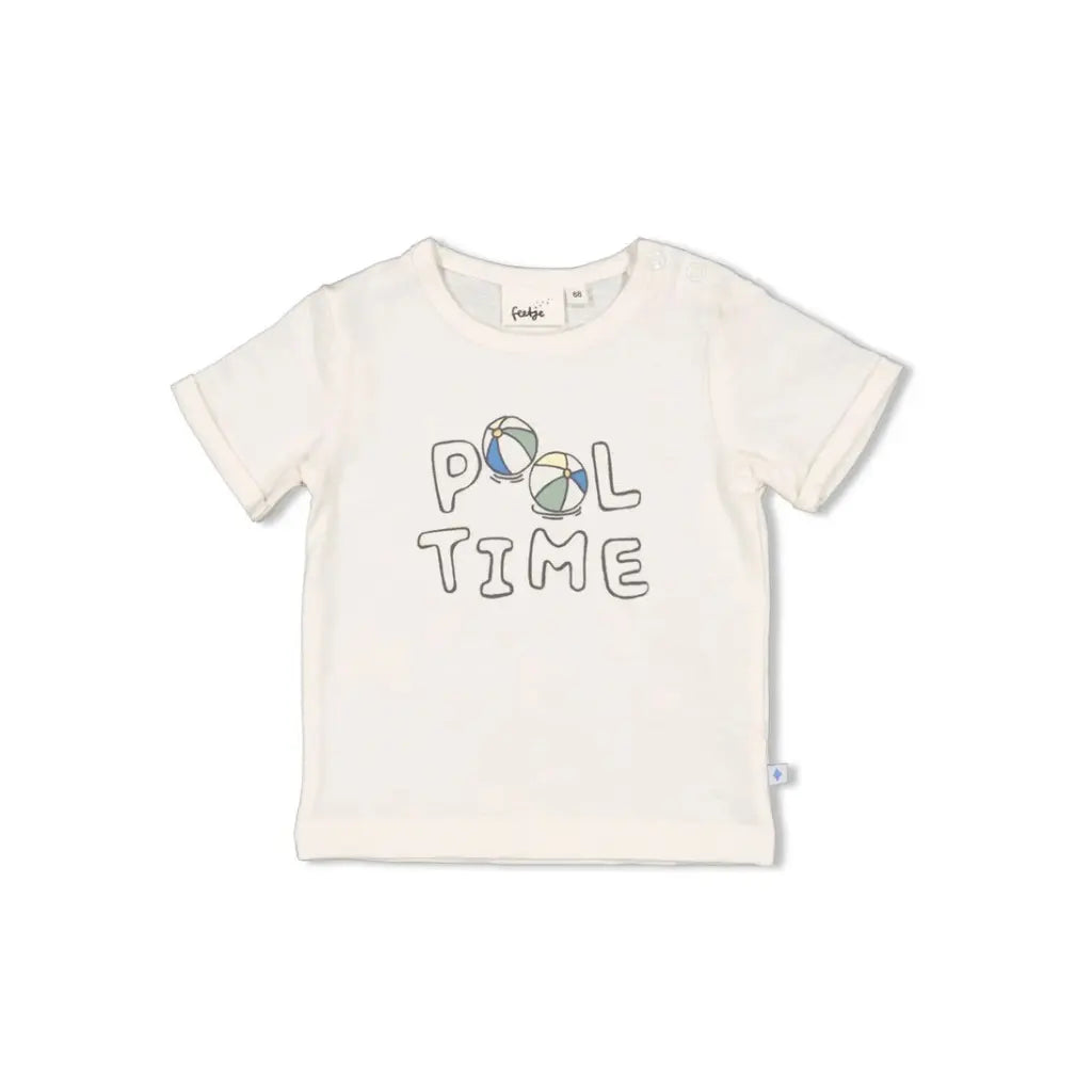 Feetje T-shirt Pool Time m 74 Offwhite Jongens