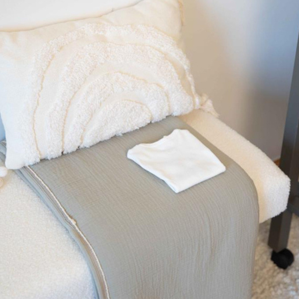 Pericles Deken voor wieg of park Avocado groen/Cream B 75 x L 100 cm