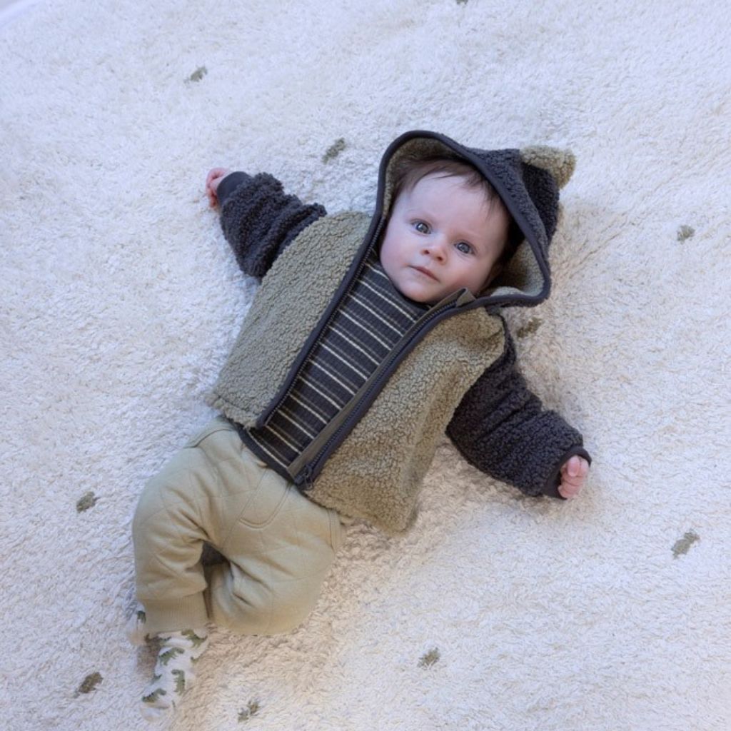 Feetje T-shirt manches longues côtelé ligné Rawrsome Anthracite melange