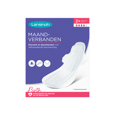 Lansinoh Serviettes hygiéniques post-accouchement - 12 pièces