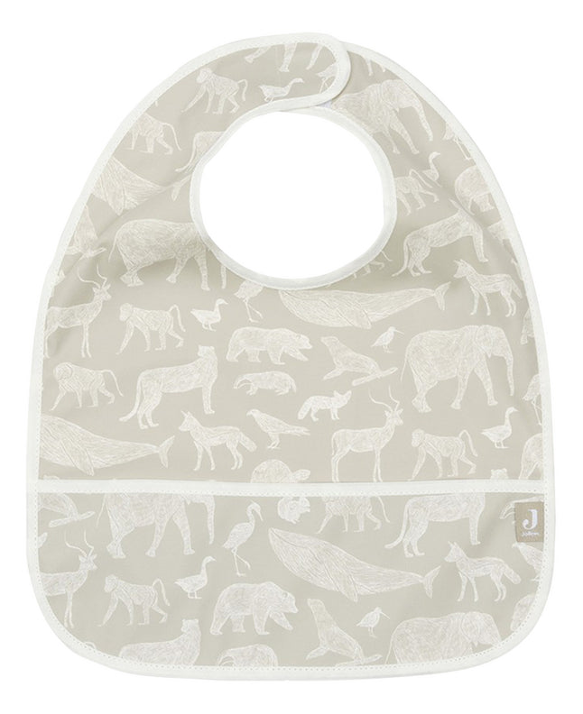 Jollein Bavoir Animals Waterproof Olive Green - 2 pièces