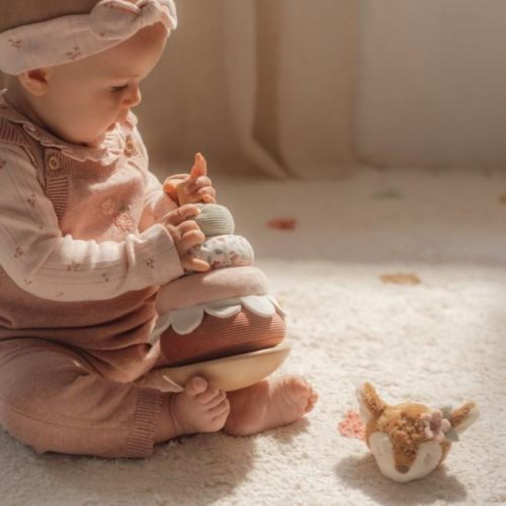 Little Dutch Tour d'empilage en bois Fairy Garden Biche