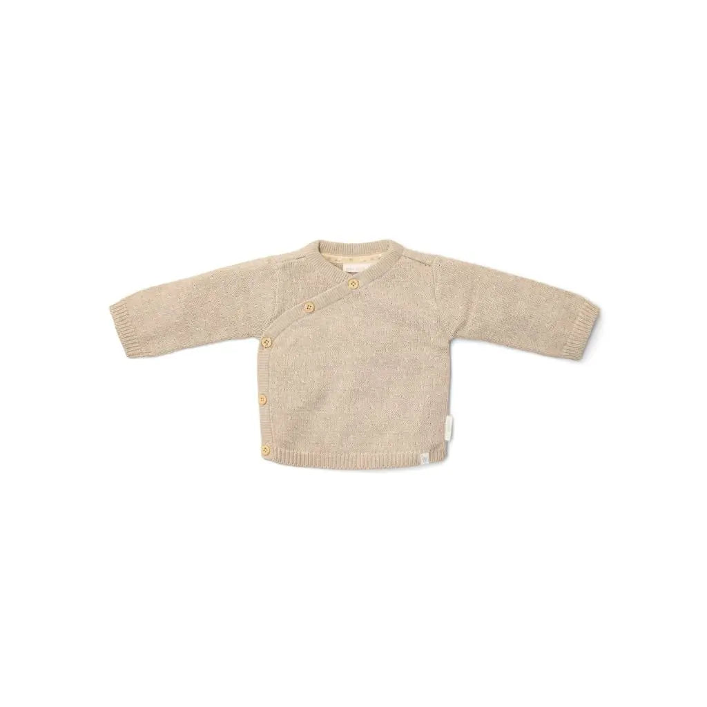 Little Dutch Gebreid vestje overslag Soft Beige