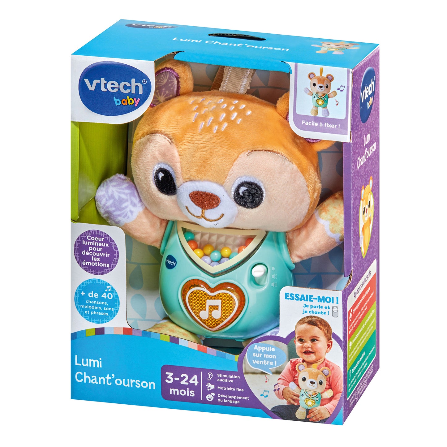 VTech Jouet d'activité musical Lumi chant'ourson FR