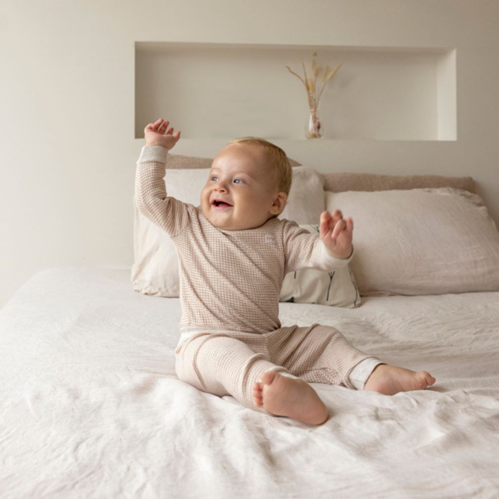 Feetje Pyjama wafel melange stroopwafel uniseks