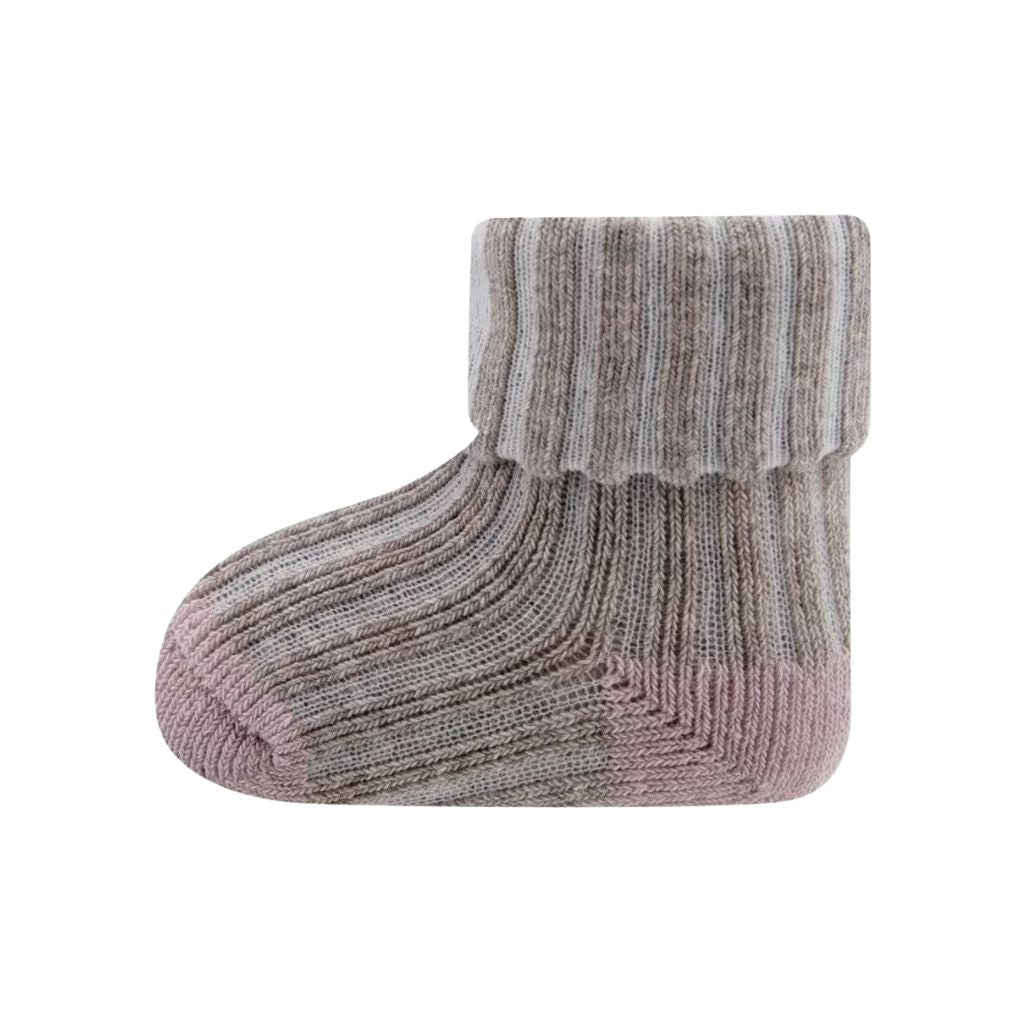 Ewers Chaussettes New Born Uni Rose/Rayures – 3 paires