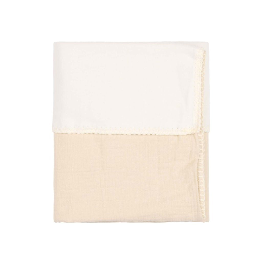 Koeka Deken voor Bed Cotton Fleece Wafel Faro Warm White