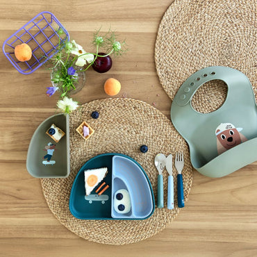 Lässig Siliconen bestekset Tiny Team Dog - 3 stuks