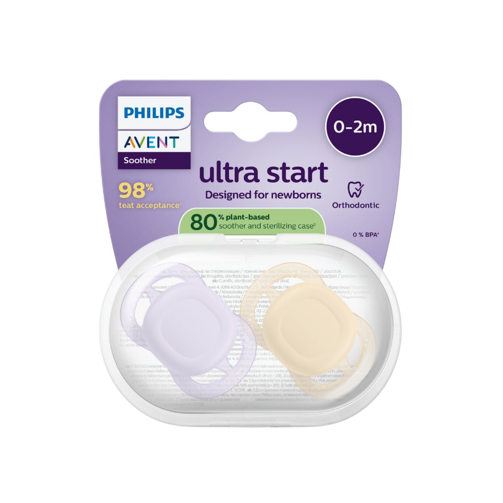 AVENT Sucette 0-2 mois Ultra Start Night couleur mystère - 2 pièces