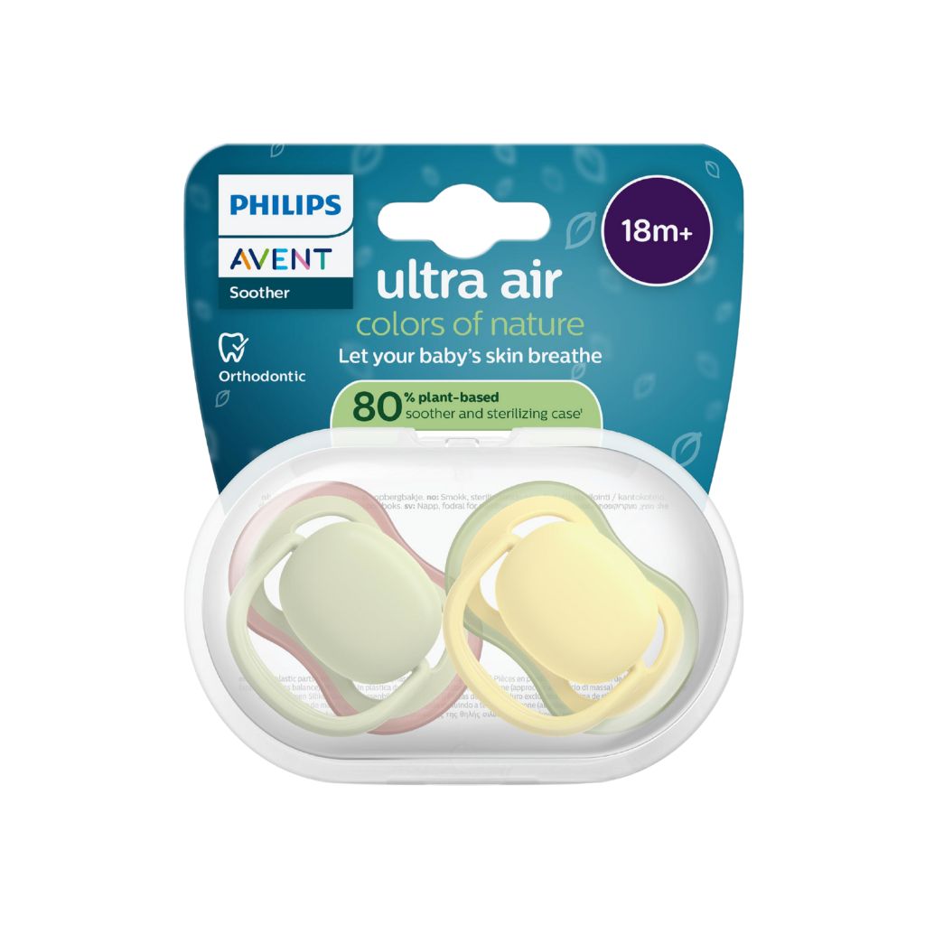 AVENT Sucette +18 mois Ultra Air menthe/ivoire - 2 pièces