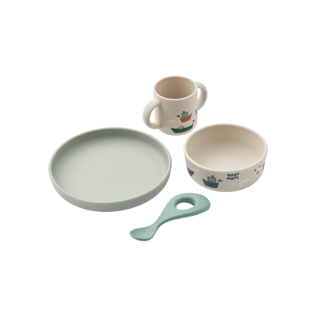 Liewood Set repas Vivi Sailing Sandy - 4 pièces