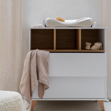 Quax Loft White Commode + rallonge à langer
