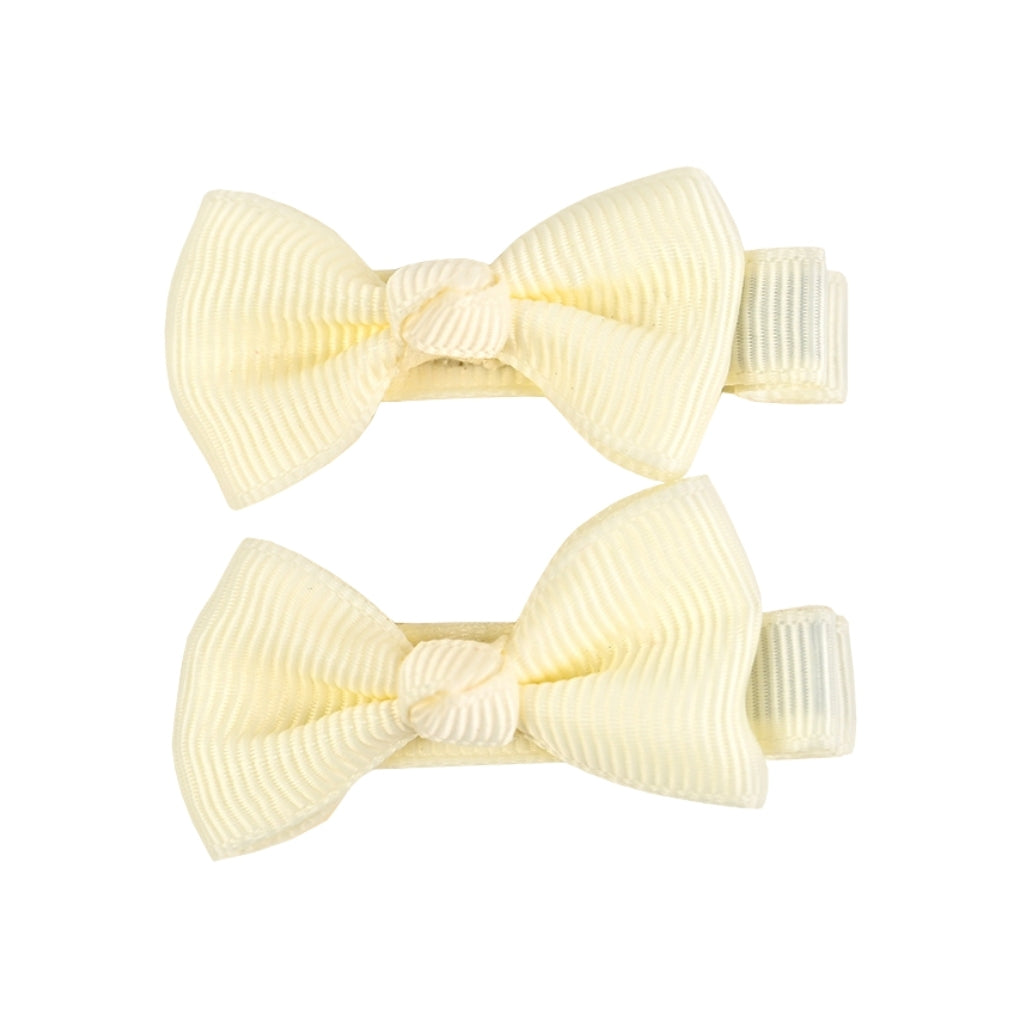 Busy Lizzie Pinces à cheveux avec nœuds Offwhite - 2 pièces