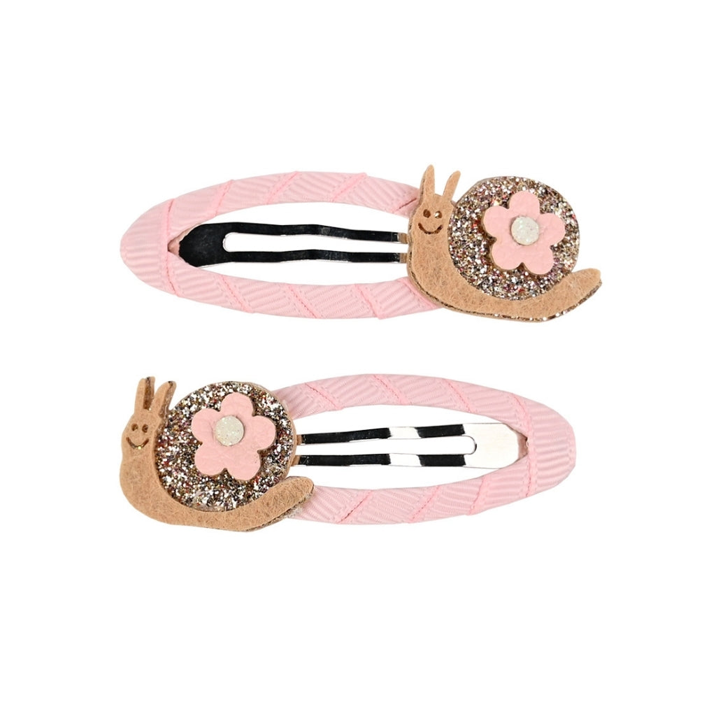 Busy Lizzie Haarclips met Slak Roze – 2 stuks
